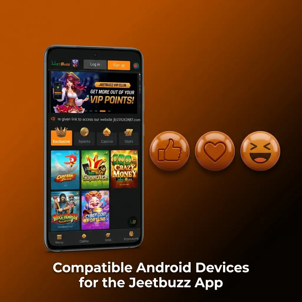 Compatible Android devices for Jeetbuzz app including Samsung, Xiaomi, OPPO, Vivo, Realme, and Tecno models in Bangladesh
