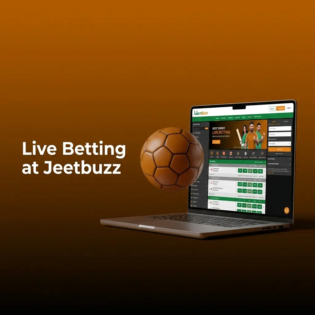 Jeetbuzz live betting interface showing real-time odds, live stats, and in-play markets for cricket and football