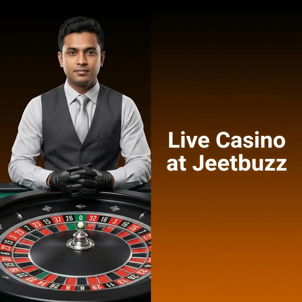 Jeetbuzz Live Casino with real dealers streaming baccarat, roulette, blackjack, Andar Bahar and Teen Patti tables