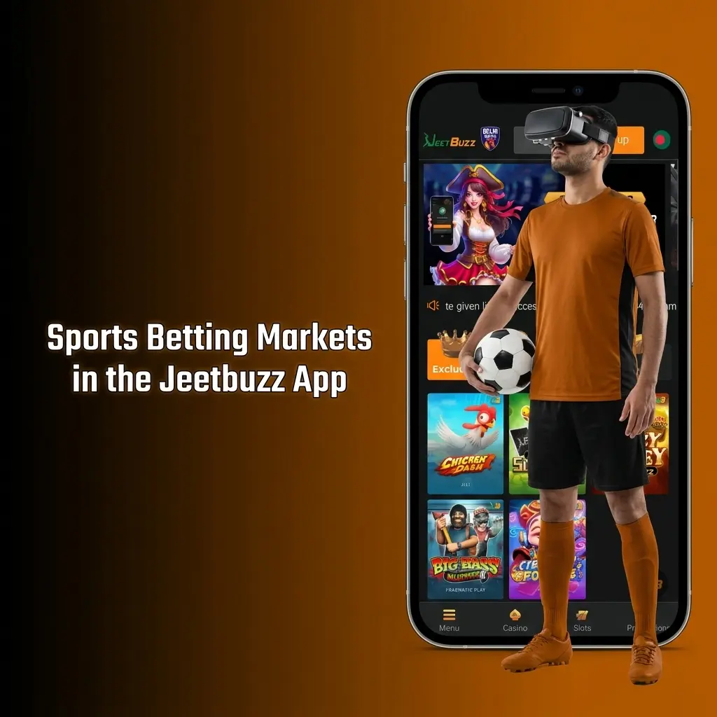 Jeetbuzz app sports betting markets showing cricket football kabaddi eSports with LIVE and LINE betting options